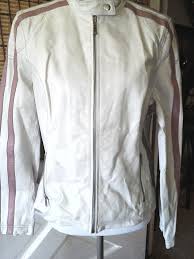 Nwot Wilson Leather White Leather With Pink Trim Motorcycle Jacket Women S L Motorcycle Jacket Women Jackets For Women Wilsons Leather