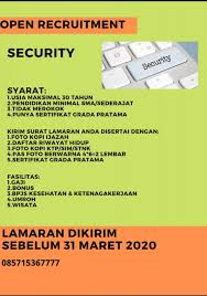 0 response to lowongan kerja satpam di pt. Kspps Harapan Umat Pati Buka Lowongan Kerja Ao Dan Security