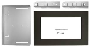 microwave trim kit black stainless
