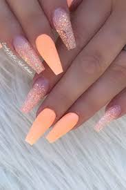 It is floral and clean, and it emphasizes your. Matte Orange Coffin Nails Matte