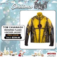 Tom Cavanagh Reverse Flash Leather Jacket Reverse Flash Leather Jacket Jackets