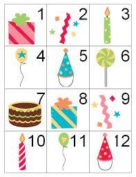 Counting Coconuts Birthday Calendar Cards Birthday Calendar Birthday Countdown Cards