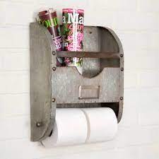 With these toilet paper holder ideas for 2021, there's only one question left: Rebecca Farmhouse Style Galvanized Metal Toilet Paper Holder And Magaz Emory Valley Mercantile