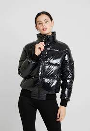 Calvin Klein Jeans Shiny Puffer Jacket Winter Jacket Black Zalando De Puffer Jacket Women Winter Jackets Puffer Jacket Outfit