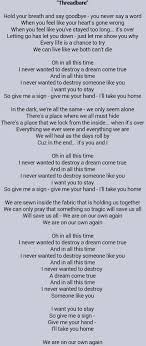 Threadbare Stone Sour You Said This Is The Hardest Song For You For Me Taylor Lyrics Words To Use My Life Quotes