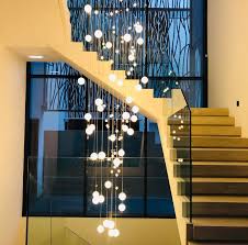 Modern minimalist staircase lamp multi glass ball art living room chandelier villa duplex rotating staircase long chandelier clear glass ball (size : Modern Crystal Ball Chandelier Light Bubble Glass Ball Pendant Lamp Long Hanging Lamp For Villa Stairs Restaurant Living Room Pendant Lights Aliexpress