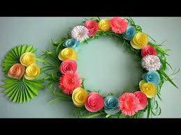 Can be used as a home decor. Diy Paper Flower Wall Hanging Decoration Ideas Paulbabbitt Com