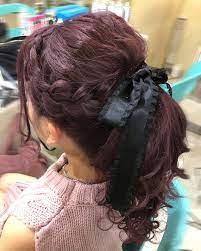 mami maaa 1209 編み込み入れたポニーテール 新宿 歌舞伎町 ヘアメイク ヘアメ ヘアセット セットサロン シンティア cintia アップ 編み込み ポニーテール ポニー 結婚式ヘアアレンジ パーティーヘア 量産型 量産型ヲタク 隠し ポニーテール 編み込み
