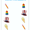 Matching the object prtintable sheets fo rtoddlers. 1