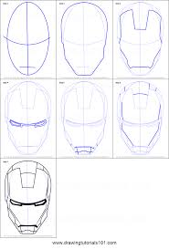 How To Draw Iron Man S Helmet Printable Step By Step Drawing Sheet Drawingtutorials101 Com Iron Man Drawing Iron Man Helmet Iron Man Art