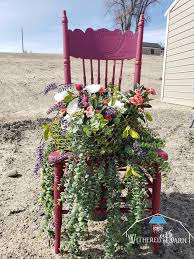 Miss Lillian S No Wax Chock Paint Candied Cranberry Photo Credit The Withered Barn Chair Planter Garden Chairs Planters