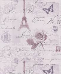 Pin By A Funky Pineapple On Paris In Purple Paris Themed Bedroom Feature Wallpaper Grey Wallpaper