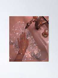 Create focus on a particular part of your outfit. Aesthetic Vintage Retro Glam Rose Gold Glittery Water Poster By Samararibas Redbubble