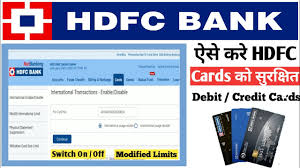 Accidentally i removed my credit card from hdfc credit card customer portal. How To Switch On Off Hdfc Debit Card Credit Card Modified Transection Limit Youtube