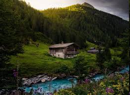 Nature Landscape River Cottage Forest Alps Wildflowers Austria Mountain Sunrise Spring Trees Water Green Turquoise Wallpaper And Background Nature Tokkoro Com Amazing Hd Wallpapers
