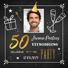 Uitnodigingskaart Man Verjaardag 50 Jaar Kaartje2go