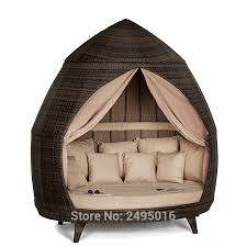 Huge selection of outdoor furniture products. Round Outdoor Rattan Daybed Furniture Roofed Lounger Wicker Patio Chaise Lounge Daybed With Canopy Sun Loungers Aliexpress