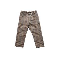 Rylee + cru merges art and imagination, offering unique and artistic clothing for the modern child. Nico Nico Maka Plaid Trouser Camel Dreams Of Cuteness
