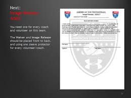 American Youth Football Paperwork Certification Instructions