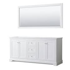 Bridging the gap between american contemporarybridging the gap between american contemporary and european classic, the avery vanities are a welcome addition to any bathroom. Wyndham Collection Avery 72 In White Bathroom Vanity Cabinet Mirror Included In The Bathroom Vanities Without Tops Department At Lowes Com