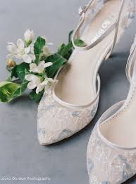 Baby Blue Floral Lace Ivory Wedding Heel In 2020 Wedding Shoes Heels Wedding Heels Wedding Shoes Low Heel