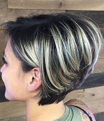 30 Black Blonde Short Hairstyles To Try 2019 Short Blonde Hair Thick Hair Styles Dark Hair With Highlights