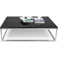 Modern coffee table black glass swivel bm390 b jpg 800 533 design. Temahome Prairie 47x30 Marble Coffee Table Black Marble Top Chrome Legs 059042 Prairie47mar Sportique