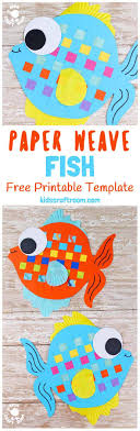 Free printable colored fish template. Paper Weaving Fish Craft Kids Craft Room
