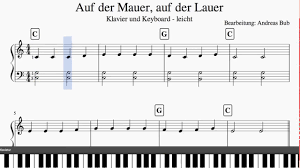 Klaviernoten zum ausdrucken für anfänger : Kinderlieder Von Sehr Leicht Bis Mittelschwer Zuhause Klavier Oder Gitarre Lernen