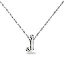 Online Sterling Silver J Letter Initial Alphabet 925 Silver Necklace 15 Inches With Extender Walmart Com Initial Necklace Silver Silver Necklace Sterling Silver Initial