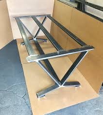 Base De Mesa De Comedor En Forma De V Base De Mesa Industrial De Servicio Super Pesado Juego De 2 Patas Y 4 Llaves Cruzadas En 2020 Mesas De Comedor Mesas