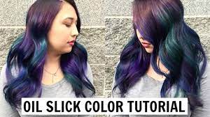 Dying your hair gets a really bad rap. Oil Slick Hair Color Tutorial Youtube
