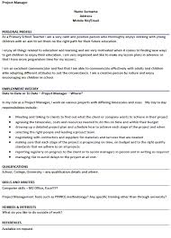 Project Manager Cv Example Icover Org Uk