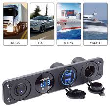Added trailer tow harness enable for grand cherokee and durango 4 Hole Usb Socket Panel Dual Usb Socket Charger 2 1a 1a Led Voltmeter 12v Power Outlet On Off Toggle Switch 4 In 1 Multifunction Panel For Car Boat Marine Rv Truck Vehicle