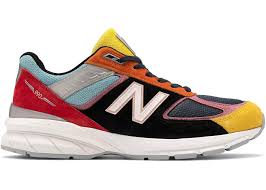 The back heel features the letter 'm' detailing the longitude/latitude coordinates of kawhi's hometown moreno valley, california, while the upper features a nod to his 1964 chevy impala car. New Balance 990v5 Kawhi Leonard Multicolor M990kl5