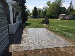 Cedar is pretty soft, so. Paver Patio 45 Degree Herringbone Lgp Landscaping Llc Facebook