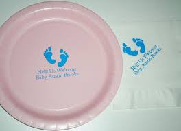 11 Personalized Baby Shower Plates Napkins Favors Ideas Baby Shower Plates Napkin Favors Personalized Baby Shower