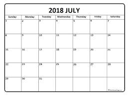 July2018 Calendars July Calendar 2018 Printable And Free Blank Calendar Monthly Calendar Printable Calendar 2019 Printable Printable Calendar July