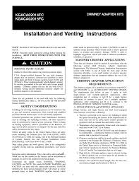 Installation And Venting Instructions Manualzz Com