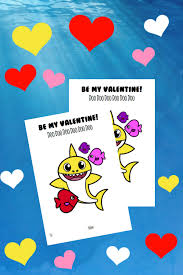 The second you set your eyes on this adorable set of free baby shark party printables you'll be singing 'baby shark, doo doo doo, doo doo doo doo doo. Free Printable Baby Shark Valentines