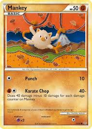 Mankey is a primate pokémon, similar to a new world monkey. Mankey Unleashed Ul 53 Pkmncards