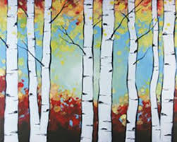 Birch Tree Canvas Art Social Artworking Canvas Painting Design Birch Trees Tree Painting Canvas Tree Drawing Simple Tree Drawing