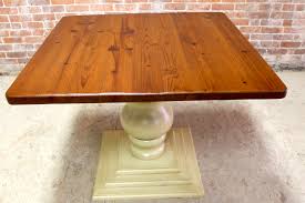 Attractive dining room chairs spotlights hardwood seats to complement the simple yet subtle beauty of buttermilk & cherry finish. 40in Square Dining Table With Pedestal Base Ecustomfinishes