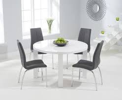 The dining room table is delivered premium in home delivery and will be. 120cm Round White High Gloss Dining Table 4 Chairs Homegenies