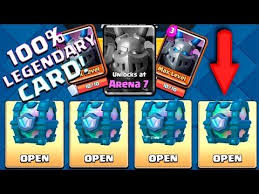 как создать второй аккаунт в Clash Royale на Ios 100 Legendary Card From The Legendary Chest Clash Royale New Epic Card Mega Minion Gameplay Youtube Clash Royale Cards Minecraft Videos