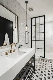 Bathroom Shower Tile Ideas Black And White Pin By Rebecca Groves On Shalom Black Bathroom White Bathroom Designs Modern Farmhouse Bathroom White Subway Tile Bathroom