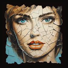Modern Fresco Portrait with Cracked-Broken Effect by Lena Owens