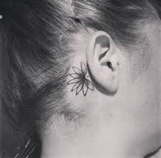 All Those Tiny Dots By Artist Mya Make A Fantastic Mini Mandala Tattoo Behind The Ear Ear Tattoo Tattoos Small Flower Tattoos