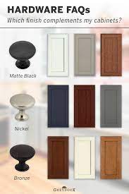 Which Cabinet Hardware Finish Will Match My Cabinets Cabinet Hardware Colors Cherry Wood Cabinets Cabinet Hardware Dark