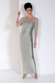 Long Tailored Dress With High Neck And Beaded Bodice Ir8809l Colours Red Size 8 10 Champagne Size 12 Catherines Of Partick Wedding Outfits For Groom Champagne Formal Dresses Dresses